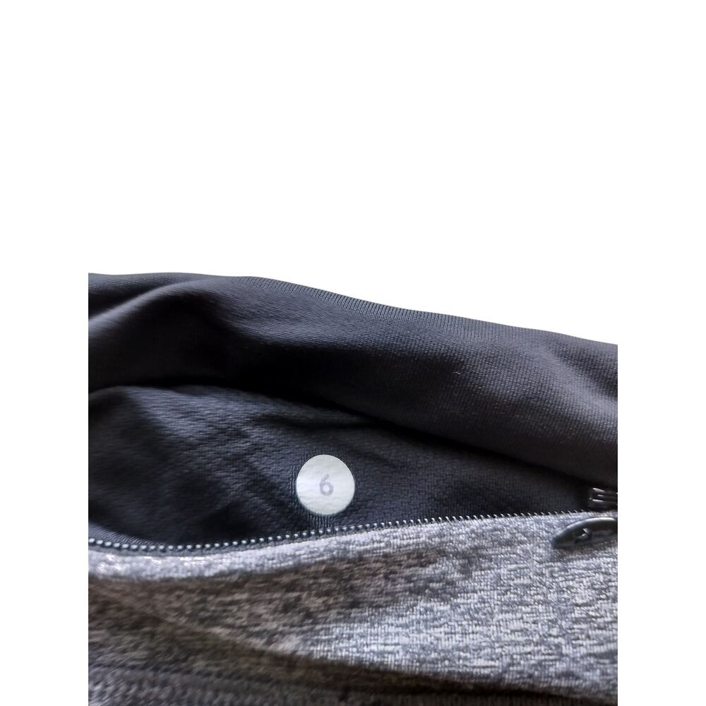 Lululemon Women's Speed Tight III Heathered Black Ruched Mid-Rise Leggings Sz 6 - Picture 13 of 13